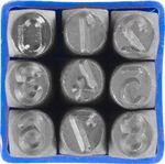 Stamping Set HR59207, numbers, digit height 8 mm, 9 pcs