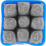 Stamping Set HR59203, numbers, digit height 3 mm, 9 pcs