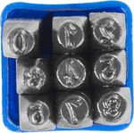 Stamping Set HR59204, numbers, digit height 4 mm, 9 pcs