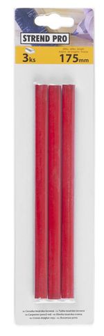 Pencil Strend Pro CP0633, carpenter's, 175 mm, oval, pack of 3 pcs, black lead