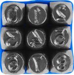 Stamping Set HR59208, numbers, digit height 10 mm, 9 pcs