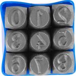 Stamping Set HR59209, numbers, digit height 12 mm, 9 pcs