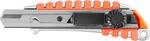 Snap-off Knife Strend Pro UKX-867-8, 18 mm, with wheel lock, hook blade, aluminum/plastic