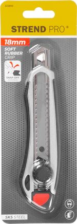 Snap-off Knife Strend Pro UKX-8100-2, 18 mm, with wheel lock, aluminum/plastic