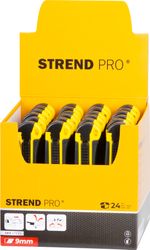 Kés Strend Pro UKBOX-86-9, 9 mm, tördelhető pengéjű, műanyag, 24 db-os display doboz