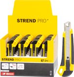 Kés Strend Pro UKBOX-86-18, 18 mm, tördelhető pengéjű, műanyag, 24 db-os display doboz