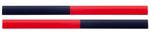 Carpenter pencil 175mm,elipse, red/blue 12pcs