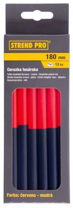 Ceruza Strend Pro CP0658, ács, 175 mm, ovális, piros/kék bél, 12 db-os csomag
