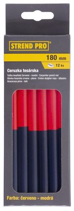 Pencil Strend Pro CP0658, carpenter's, 175 mm, oval, red/blue lead, pack of 12 pcs
