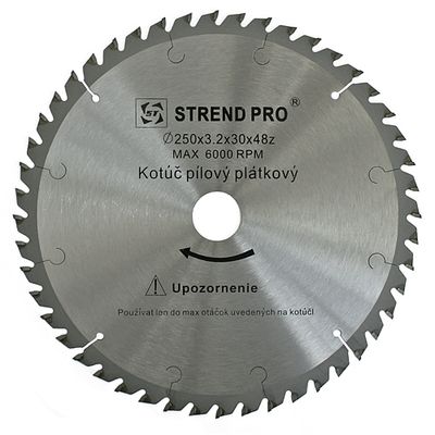 Tárcsa Strend Pro SuperSaw NWS, 250x3,2x30, 72T, fához, fűrész, SK lapkák