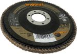 Rhodius LSZ F Flap Disc, 115x22.2 G080, Steel/Stainless Steel