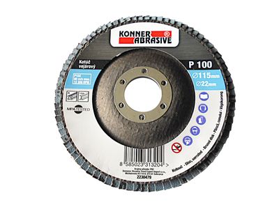 Grinding disc KONNER 260 150x22 mm, A080, Zirconium. stainless