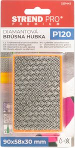 Sponge Strend Pro Premium, 90x58x30 mm, P120, grinding, diamond, for tilers