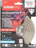 Tárcsa Strend Pro Premium, 125 mm, M14, gyémánt, vágó és csiszoló, kétoldalas