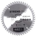 Tárcsa Strend Pro TCT, 160x2.2x20/16 mm, 48T, fához, fűrész, SK lapkák