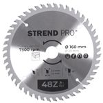 Saw Blade Strend Pro TCT, 160x2.2x20/16 mm, 48T, for wood, carbide-tipped