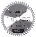 Tárcsa Strend Pro TCT, 165x2.2x20/16 mm, 48Z, fához, fűrész, SK lapkák
