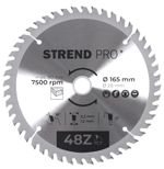 Saw Blade Strend Pro TCT, 165x2.2x20/16 mm, 48T, for wood, carbide-tipped