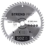 Saw Blade Strend Pro TCT, 180x2.2x20/16 mm, 50T, for wood, carbide-tipped