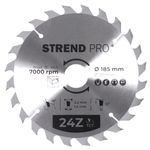 Tárcsa Strend Pro TCT, 185x2.2x30/20 mm, 24Z, fához, fűrész, SK lapkák