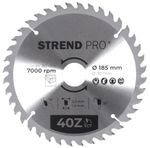 Saw Blade Strend Pro TCT, 185x2.2x30/20 mm, 40T, for wood, carbide-tipped
