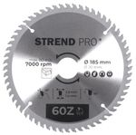 Tárcsa Strend Pro TCT, 185x2.2x30/20 mm, 60T, fához, fűrész, SK lapkák