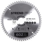 Saw Blade Strend Pro TCT, 190x2.4x30/20 mm, 60T, for wood, carbide-tipped