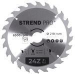Saw Blade Strend Pro TCT, 210x2.6x30/20 mm, 24T, for wood, carbide-tipped