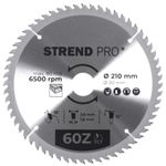 Saw Blade Strend Pro TCT, 210x2.6x30/20 mm, 60T, for wood, carbide-tipped