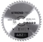 Saw Blade Strend Pro TCT, 254x3.0x30/20 mm, 48T, for wood, carbide-tipped