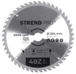 Saw Blade Strend Pro TCT, 254x3.0x30/20 mm, 48T, for wood, carbide-tipped
