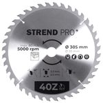 Saw Blade Strend Pro TCT, 305x3.2x30/20 mm, 40T, for wood, carbide-tipped