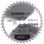 Saw Blade Strend Pro TCT, 305x3.2x30/20 mm, 40T, for wood, carbide-tipped