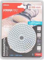 Kotúč Strend Pro Premium P200, 100 mm, leštiaci, diamantový, suchý zips, za mokra leštenie brúsenie