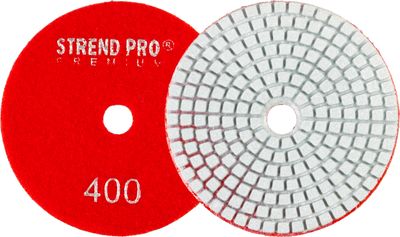 Kotúč Strend Pro Premium P400, 100 mm, leštiaci, diamantový, suchý zips, za mokra leštenie brúsenie