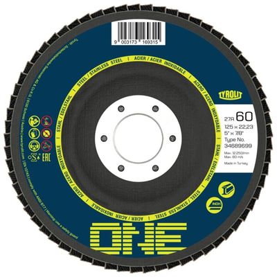 Kotuc Tyrolit ONE 125x22,23mm, ZA 40 Q-B, ocel/nerez, lamelovy, rovny