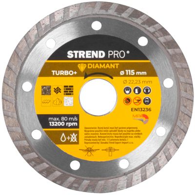 Diamond cutting disc  115 mm Strend Pro, Turbo +