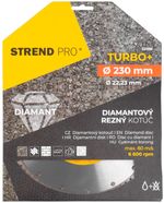 Tárcsa Strend Pro 521C, 230 mm, gyémánt, Turbo +