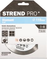 Kotúč Strend Pro 521B, 115 mm, diamantový, plný