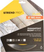 Tárcsa Strend Pro 521B, 180 mm, gyémánt, tömör