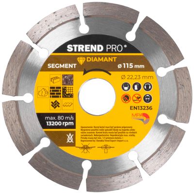 Diamond cutting disc 115 mm Strend Pro, segment