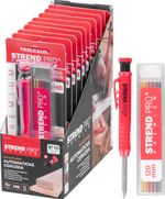 Ceruza Strend Pro Premium, klipsszel, acélhegy, ács, jelölő hegyezővel, 6 béllel, készlet