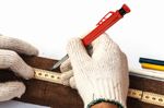 Pencil Strend Pro Premium, with clip, steel tip, carpenter's, marker with sharpener, with 6 leads, s