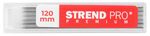 Ceruzabél Strend Pro Premium, csere, ácsceruzához, jelölő, 6 db, fekete, 120 mm