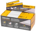 Ceruzka Strend Pro, 176 mm, červená tuha, oválna, na sklo a keramiku, Sellbox 72 ks