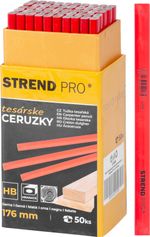 Pencil Strend Pro, carpenter's, 176 mm, angular, black lead, Sellbox 50 pcs