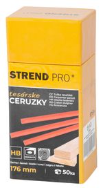 Pencil Strend Pro, carpenter's, 176 mm, rectangular, black lead, Sellbox 50 pcs