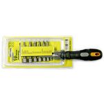 Bit and Socket Set Strend Pro SD0539, 19-piece, with ratchet screwdriver