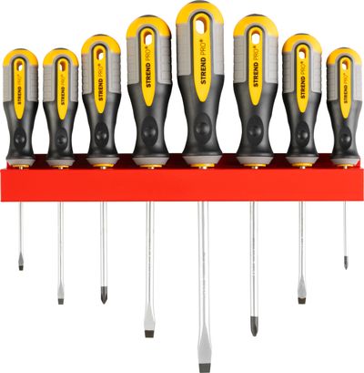 Csavarhúzó készlet Strend Pro SDX72-308, 9 részes, lapos + Phillips