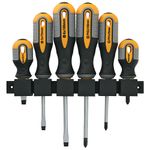 Screwdriver Set Strend Pro SDX72-106, 6-piece, with wall mount, flat + Phillips